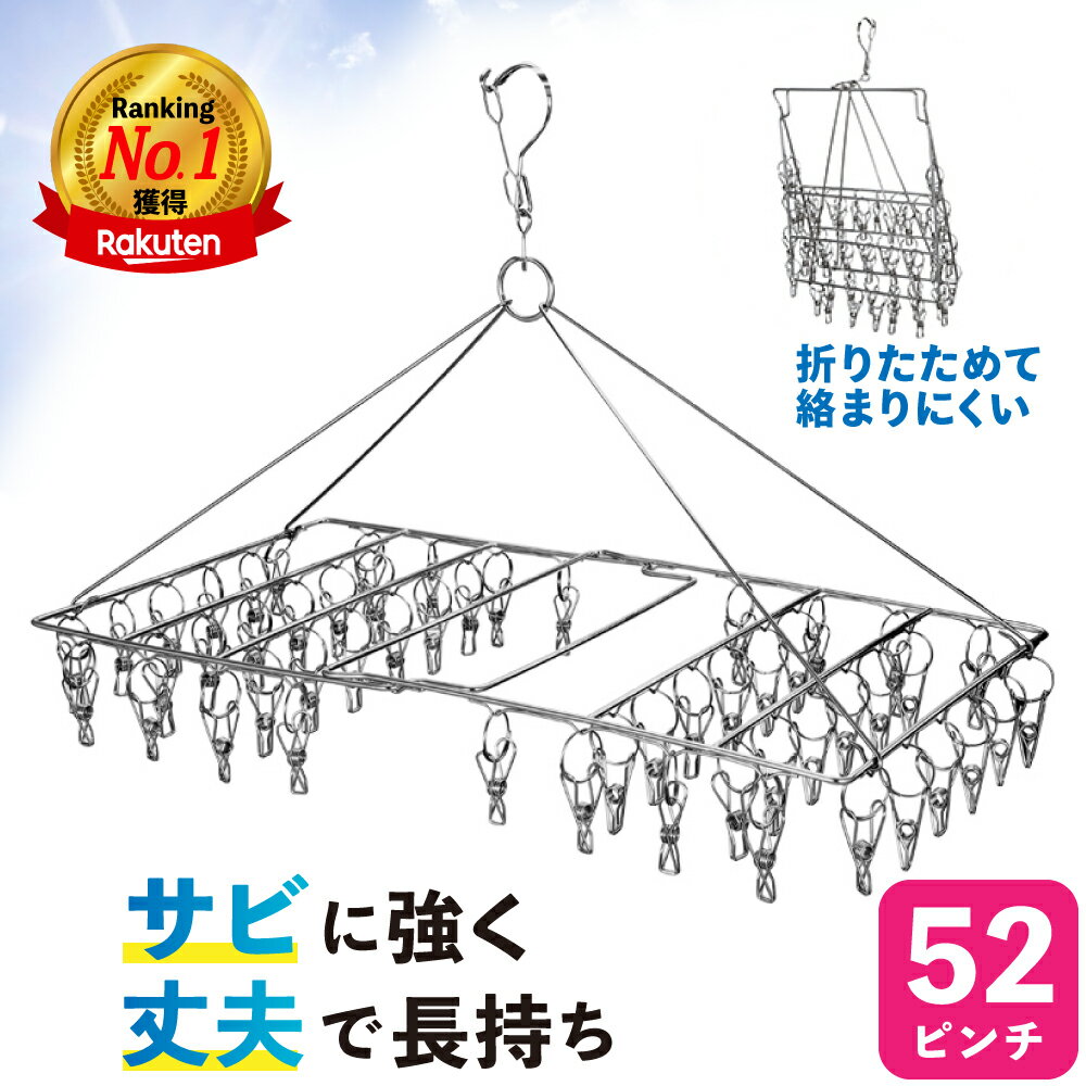 ピンチハンガー ステンレス 52ピンチ 室内干し 室内物干し 部屋干し ピンチ タオル干し 物干し 洗濯ばさみ 洗濯用品 洗濯干し ステンレスピンチハンガー 洗濯ハンガー 洗濯物干し 物干しハンガー 洗濯 洗濯物 vi0530