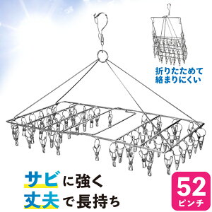 ＼ポイントアップDAY／【楽天1位！90日保証】ピンチハンガー ステンレス 52ピンチ 室内干し 室内物干し 部屋干し ピンチ タオル干し 物干し 洗濯ばさみ 洗濯用品 洗濯干し ステンレスピンチハンガー 洗濯ハンガー 洗濯物干し 物干しハンガー 洗濯 洗濯物