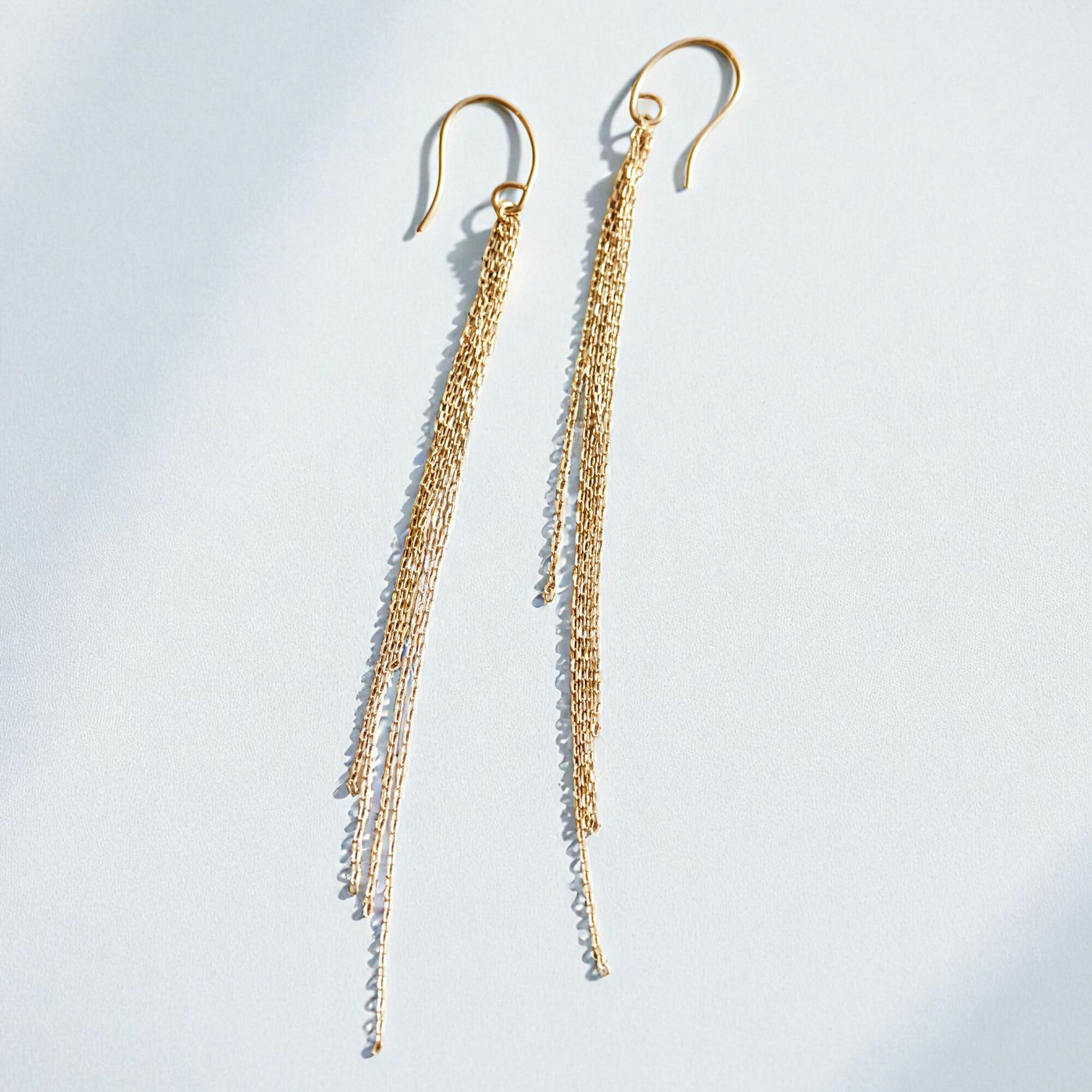 【18金イエローゴールド】大人気 チェーンピアス K18 日本製 18金チェーン 18金ピアス 金 GOLD クリスマス プレゼント 誕生日 記念日 ギフトに最適 / SP1001-K18