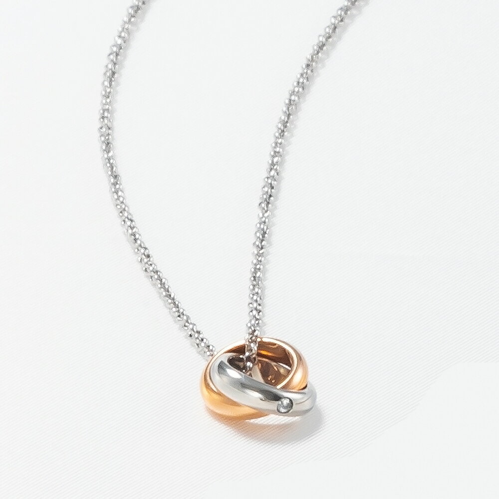 バイカラー ネックレス アレルギーフリー ステンレスネックレス トリニティネックレス メンズ レディース ペアアイテム クリスマス プレゼント 記念日 誕生日 金属アレルギー対応 ネックレス PINK サージカルステンレス316L N1288pのサムネイル