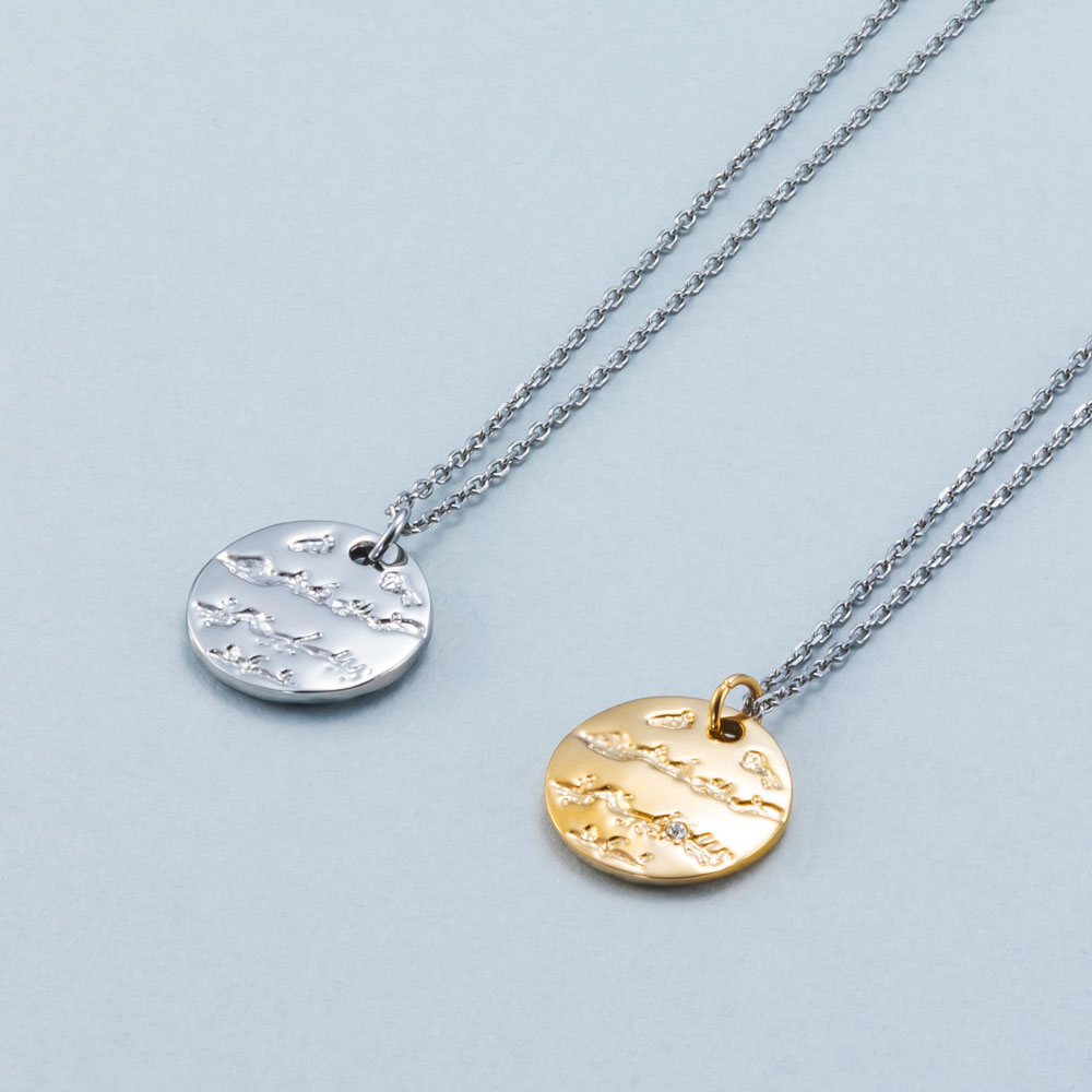 あす楽 アレルギーフリー ステンレスネックレス 幸運 金運 コインネックレス ゴールド シルバー メンズ レディス ペアアイテム クリスマス プレゼント 誕生日...