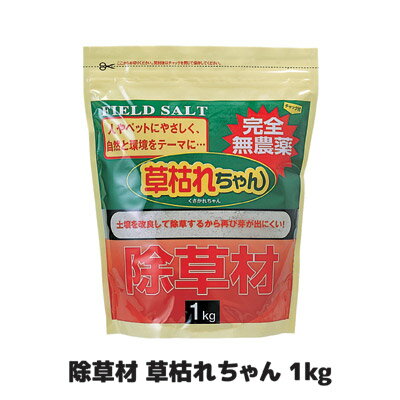 薬を使わない除草作戦、1ヶ月後が違う 除草剤　雑草対策 安心　安全　無害　草取り 農薬を使わないのに強力「除草」 日本製 ●除草材　草枯れちゃん 1kg 1