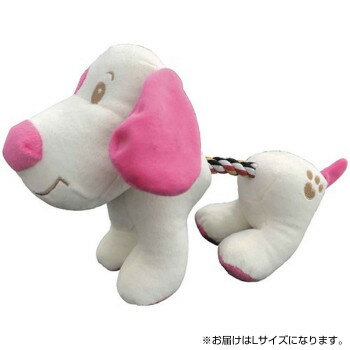 ロープドッグ ペット用おもちゃ 音が鳴るスクイーカー入り L ピンク WL2915【代引・同梱・ラッピング不可】