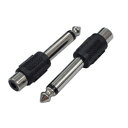 変換名人 AVプラグ RCA(メス) to 6.5mm(オス)モノラル AV/RCAJ-65PM(2P)