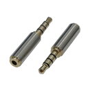 変換名人 AVプラグ 2.5mm(メス) to 3.5mm(オス)4極 AV/25J-35PT