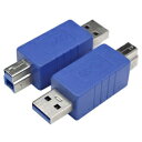 変換名人 変換プラグ USB3.0 A(オス)-B(オス) USB3AA-BA