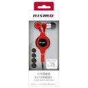 NISSAN 公式ライセンス品 NISMO STEREO EARPHONE RED NM-ES37RD