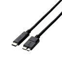 エレコム USB3.1ケーブル(認証品、C-microB) USB3-CMB05NBK