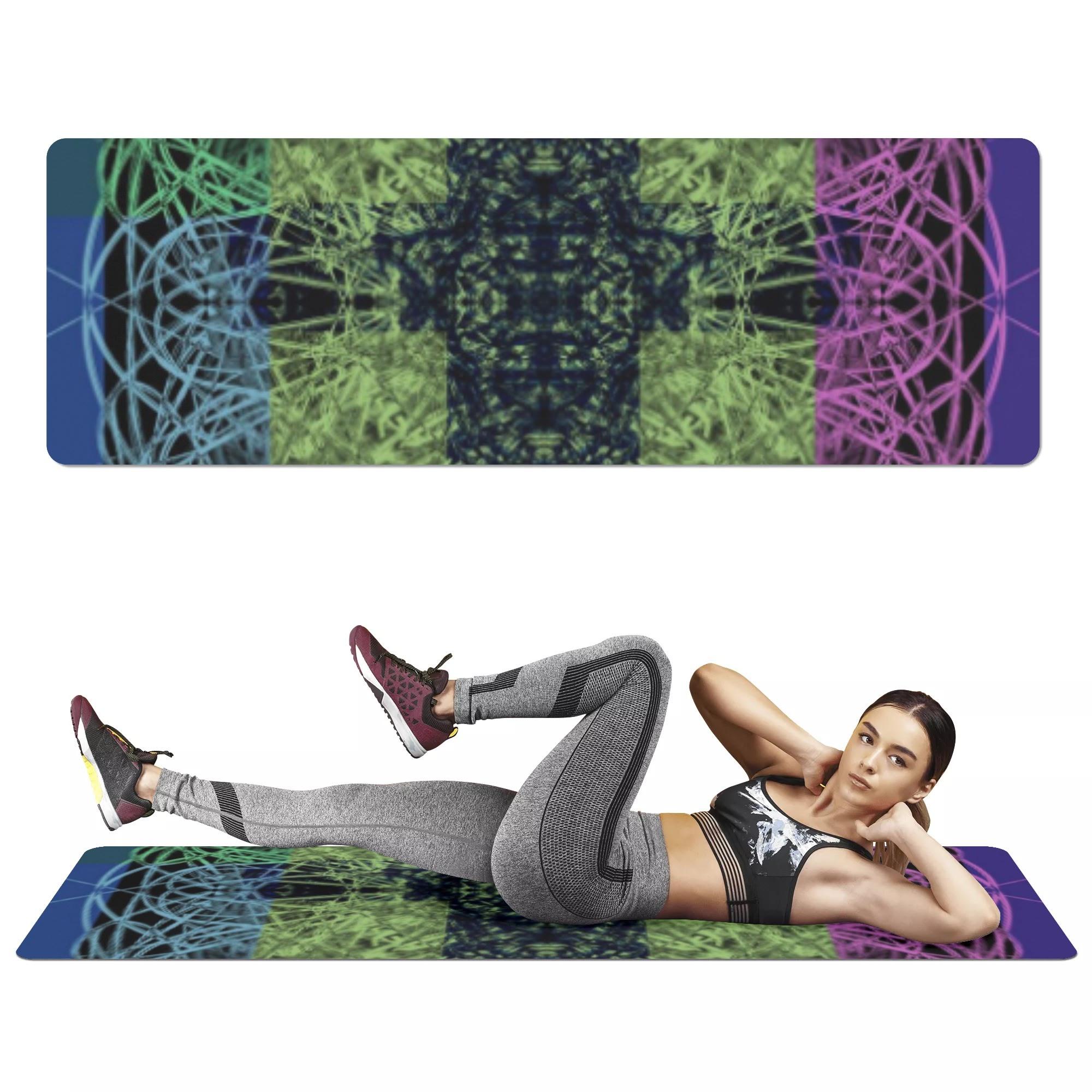 725#37(ヨガマット) ヨガマット ユニセックス ホームデコレーション アート カラフル 抽象 ユニーク 個..