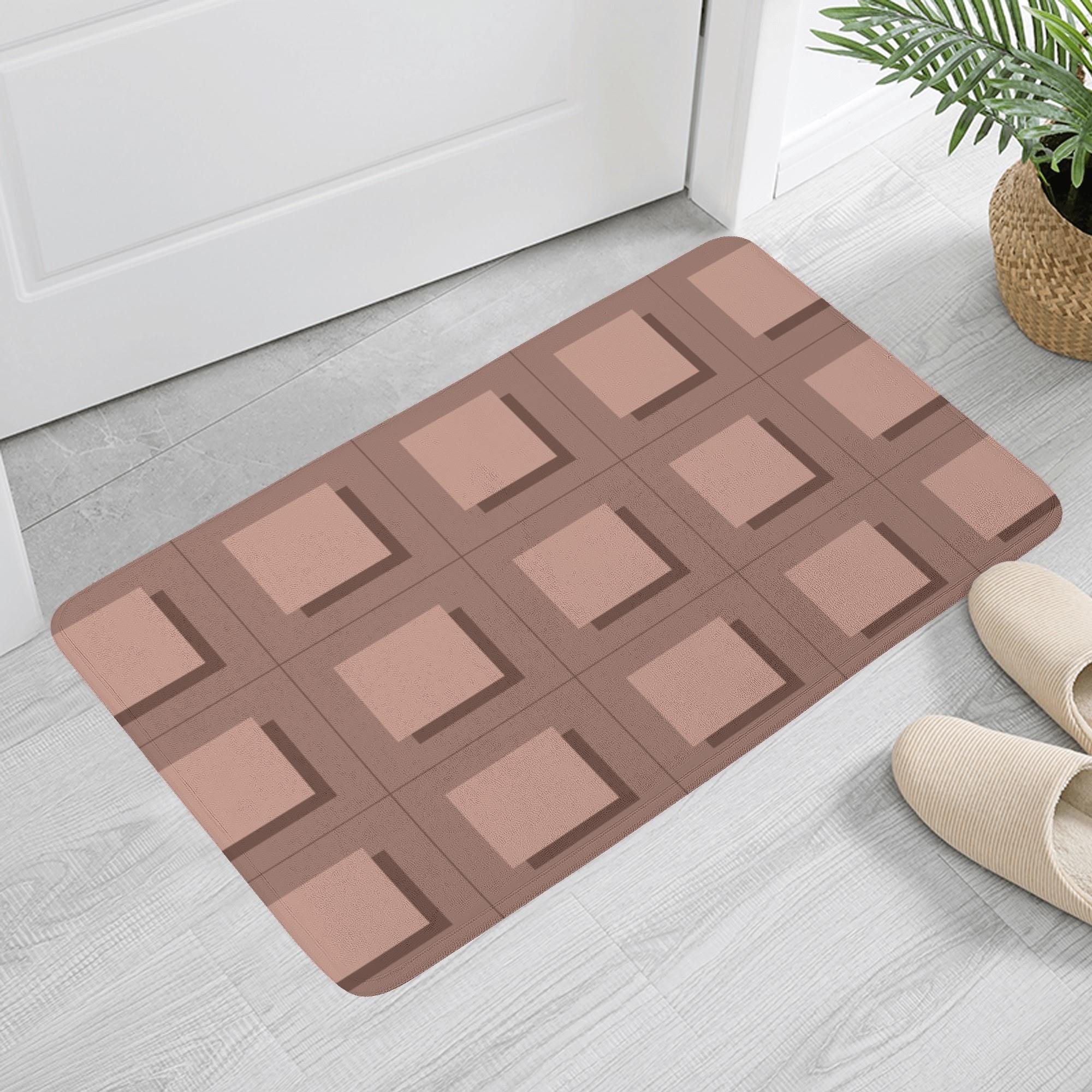 チョコレートモチーフデザイン(ふんわりドアマット) ふんわりドアマット ユニセックス ホームデコレーション 全て シンプル ブラウン チョコレート dottojp