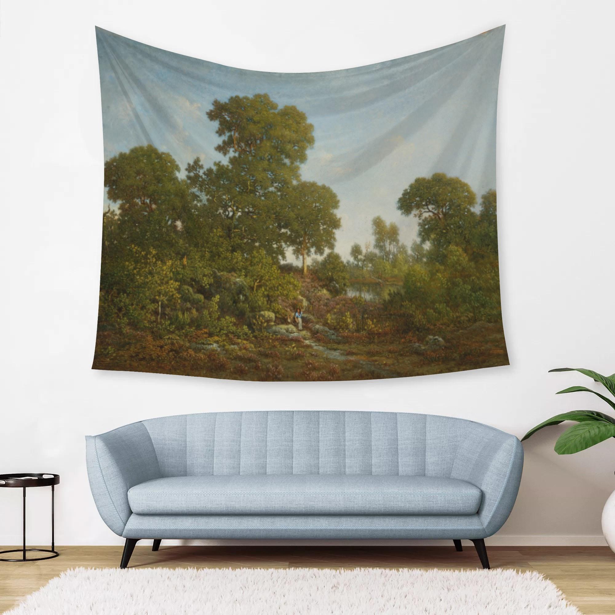 テオドール・ルソー 春 Springtime(タペストリー) タペストリー ユニセックス ホームデコレーション 全..