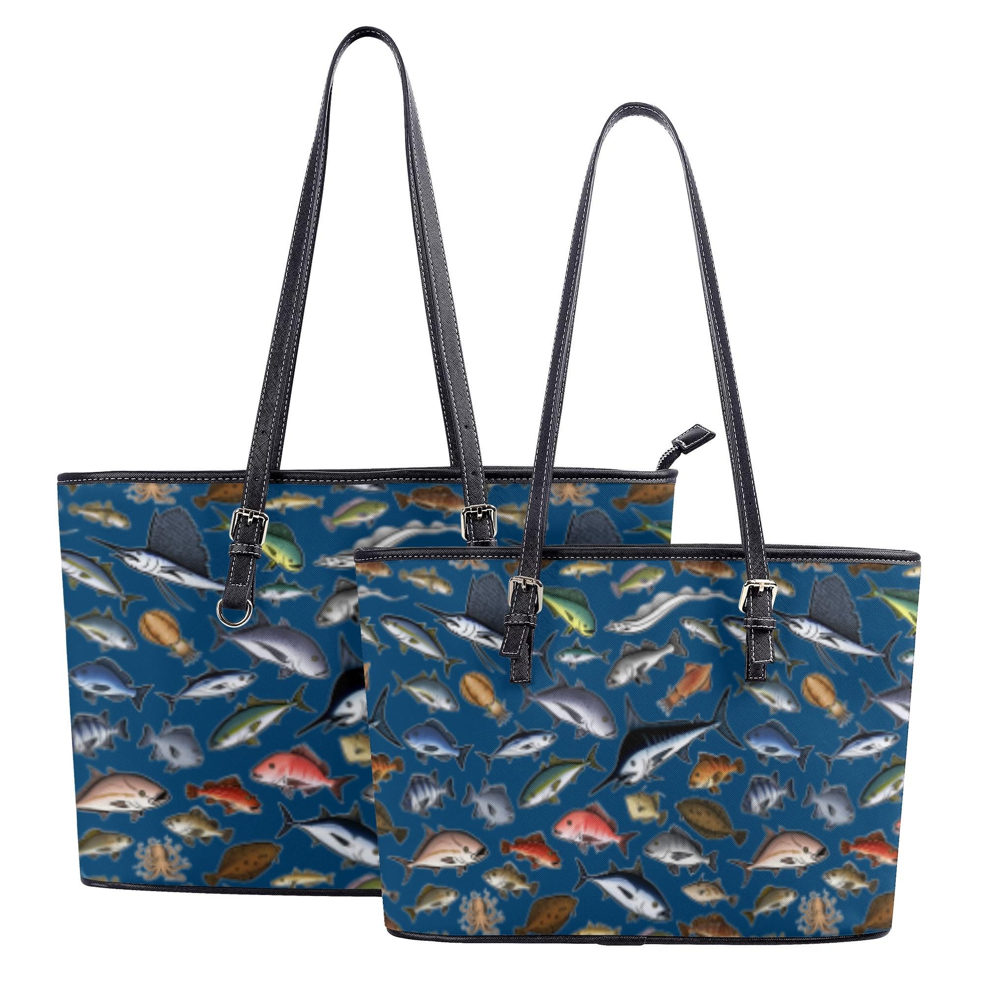 KAISUIGYO_CWDB_LTB(レザートートバッグ) レザートートバッグ レディース バッグ 全て 魚 海 釣り 海釣..