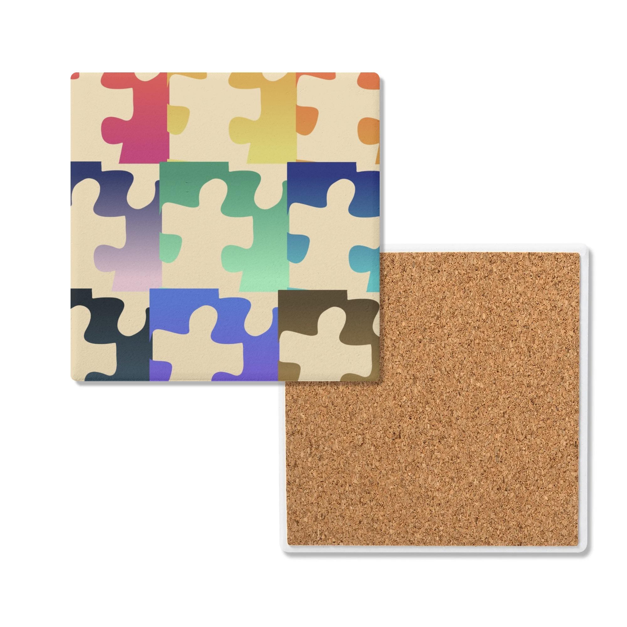 パズル アート(セラミックコースター) セラミックコースター ユニセックス アクセサリー アート originalアート カラフルな色 megu(3)