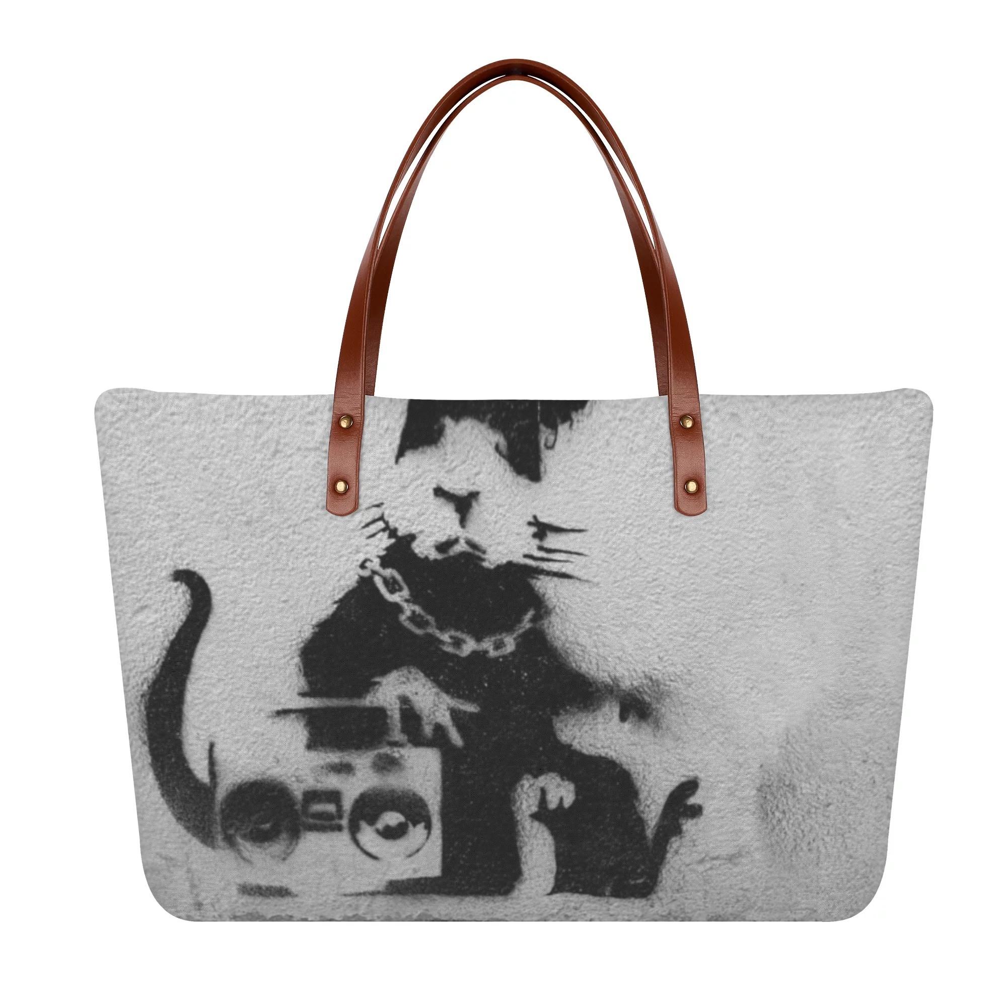 Banksy バンクシー Banksus Militus Ratus 003 ラット マウス(トートバッグ) トートバッグ レディース ..