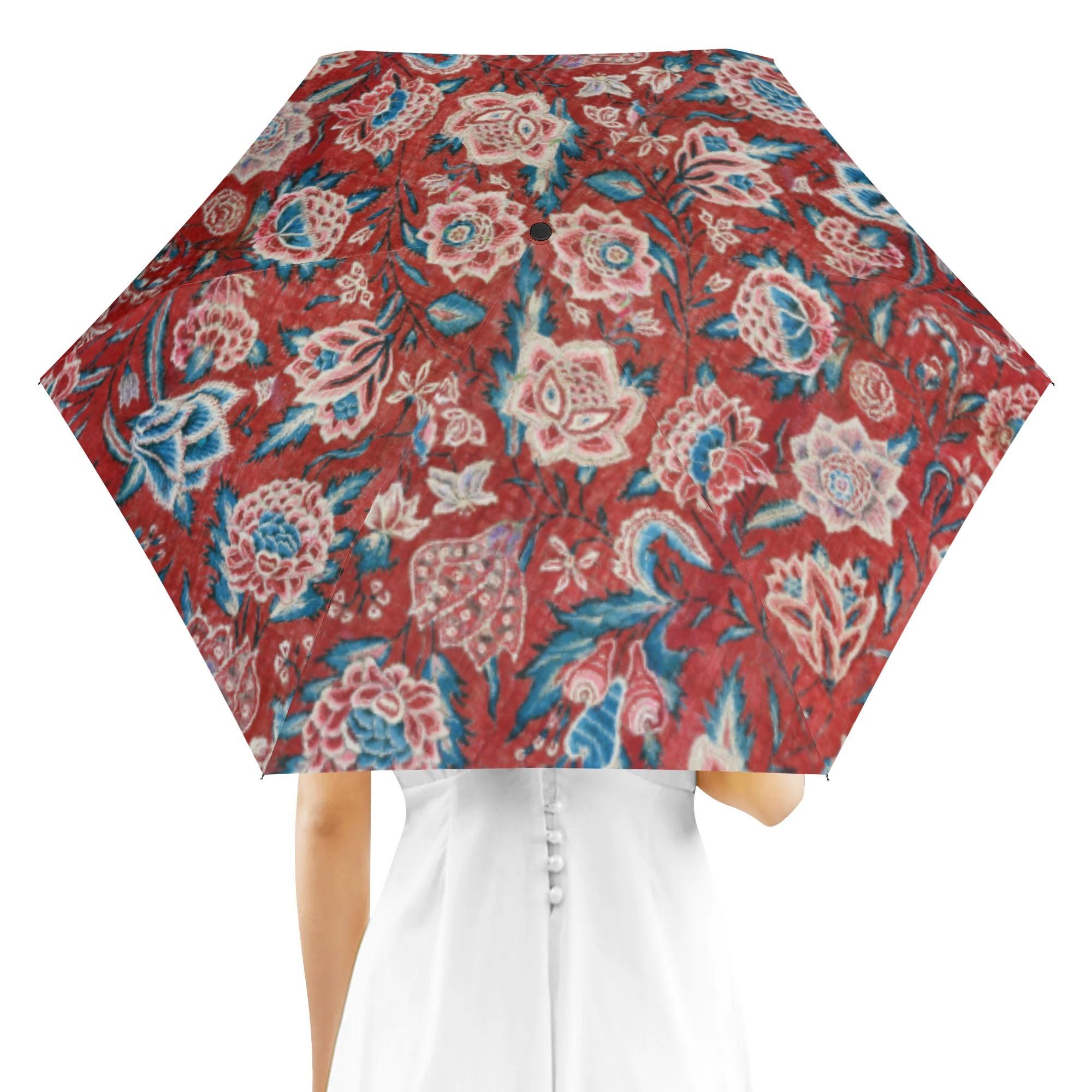 インド更紗の柄2(折り畳み傘 外面デザイン) 折り畳み傘 外面デザイン ユニセックス アクセサリー アー..