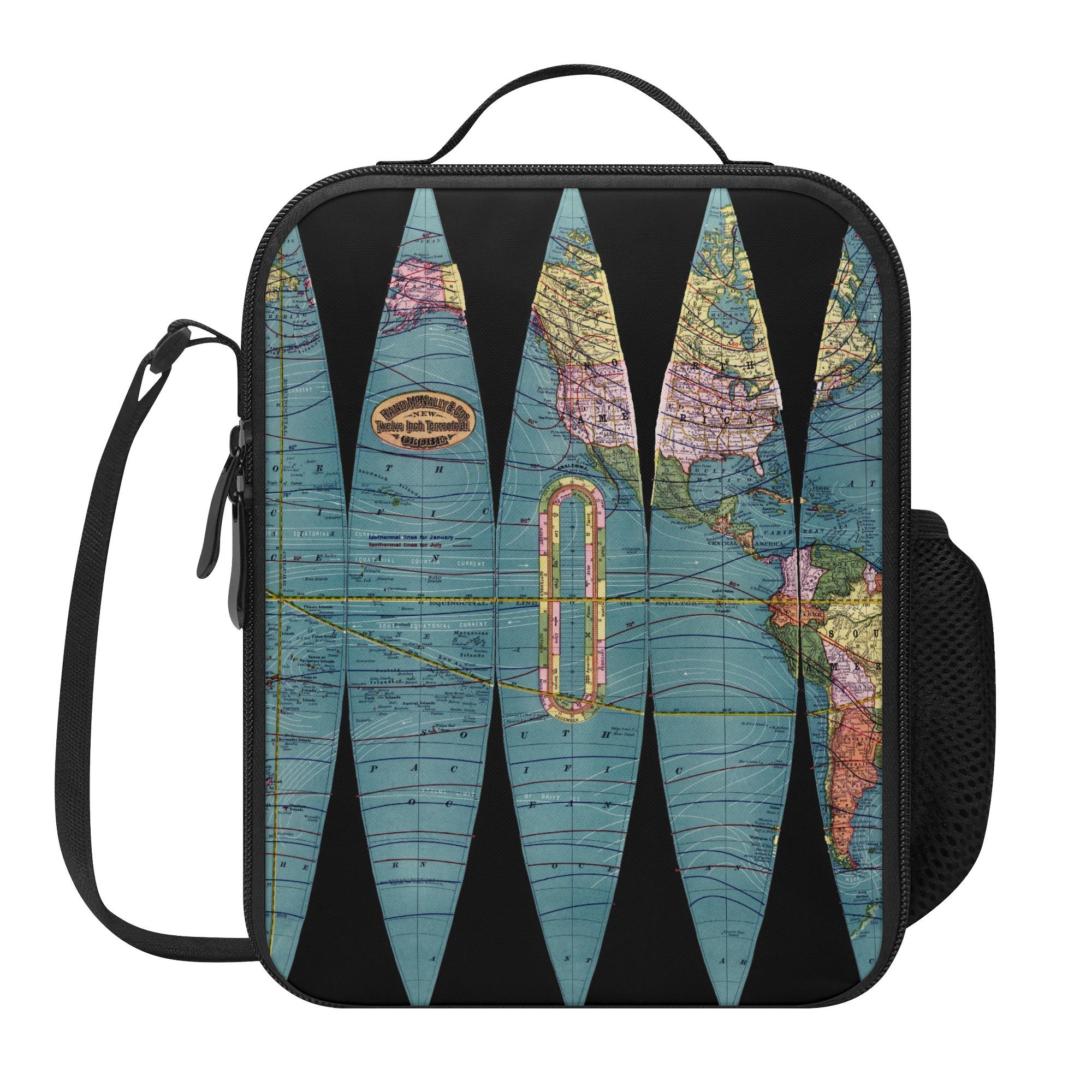 地球儀(ランチボックス) ランチボックス ユニセックス バッグ アート 星 アンティーク ヴィンテージ 地球 アメリカ 地図 ビンテージ EARTH 大地 北アメリカ 南アメリカ グローブ globe