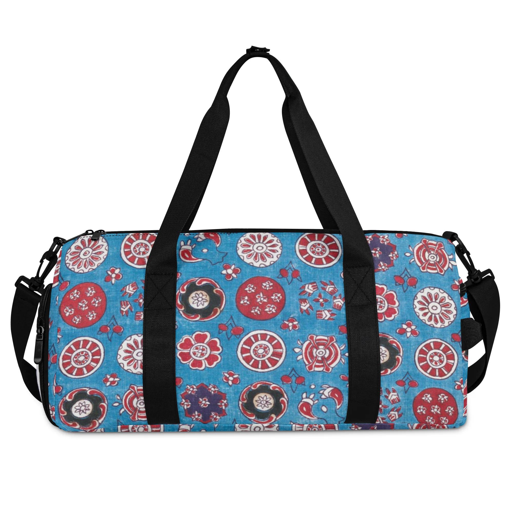 インド更紗の柄(ジムバッグ) ジムバッグ ユニセックス バッグ アート 花 和柄 フラワー 着物 更紗 帯 #..