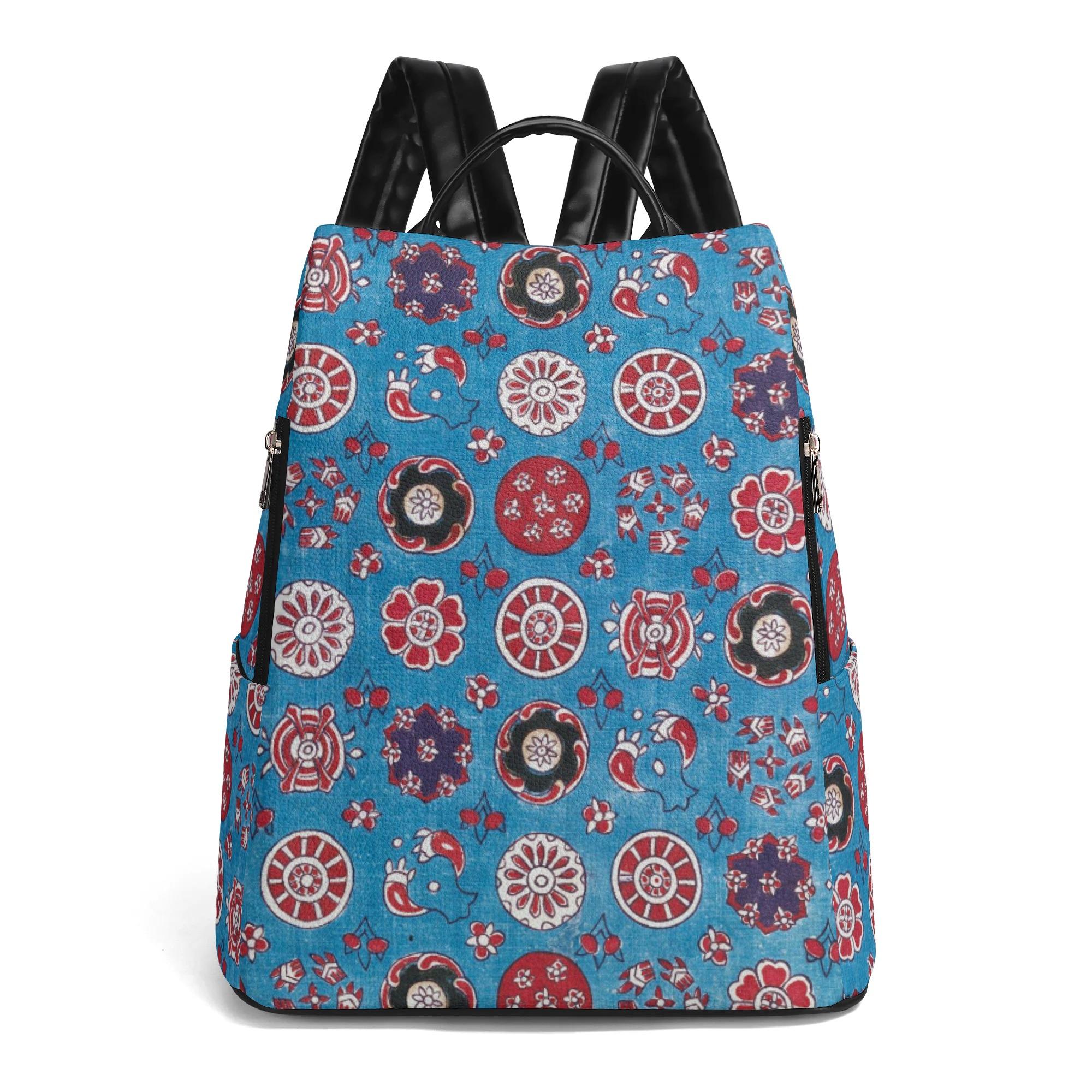 インド更紗の柄(デイパックバックパック) デイパックバックパック ユニセックス バッグ アート 花 和柄..