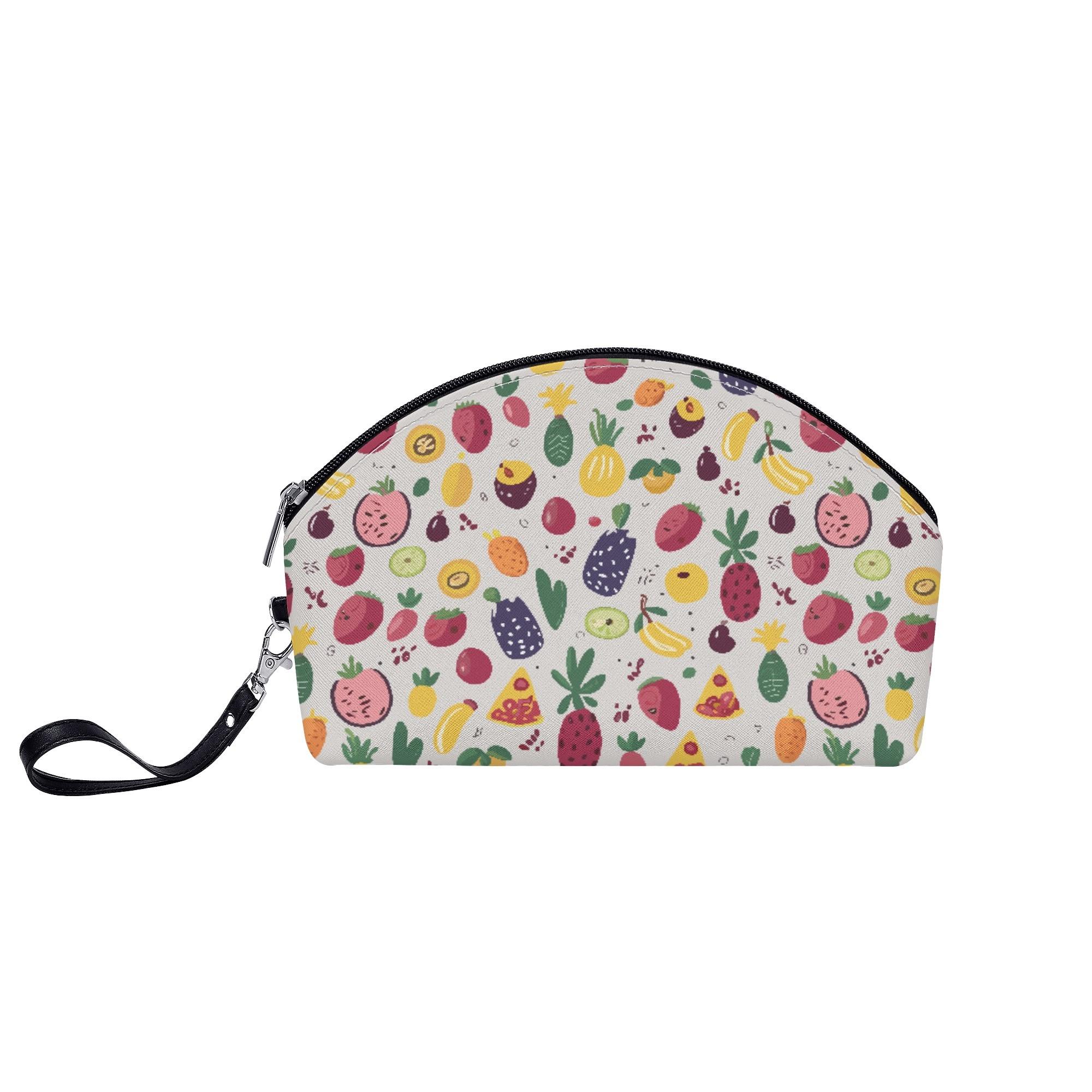 フルーツ(丸型コスメポーチ) 丸型コスメポーチ レディース バッグ 全て かわいい フルーツ 松浦はれ