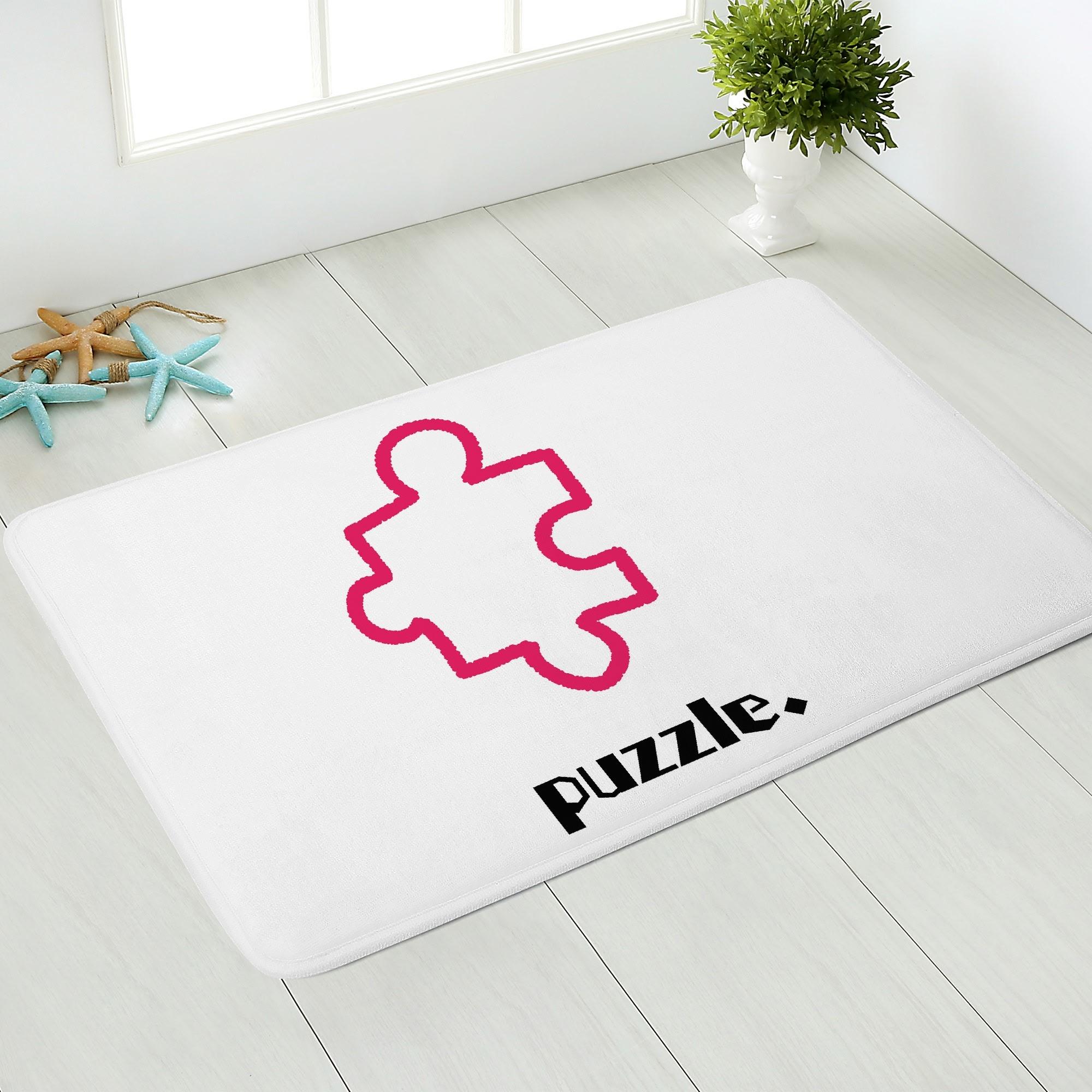 puzzle柄（ピース）(ドアマット) ふんわりドアマット ユニセックス ホームデコレーション 全て アート パズル puzzle ピース 松浦はれ