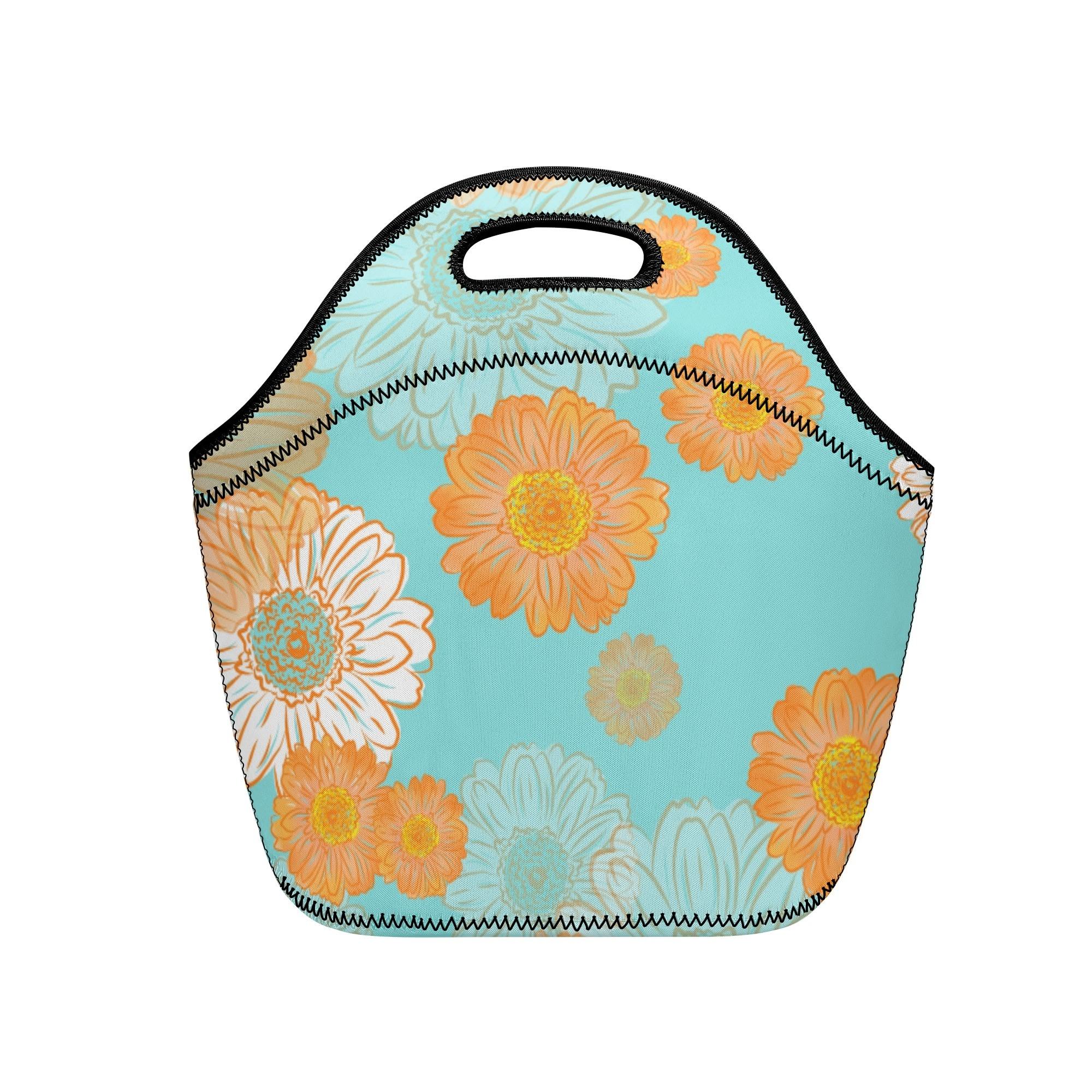 ガーベラ(ランチバッグ) ランチバッグ ユニセックス バッグ 全て ガーベラ ブルー ティファニーブルー 花 おしゃれ モダン アンティーク 和柄 和風 落ち着いた色合い プレゼント