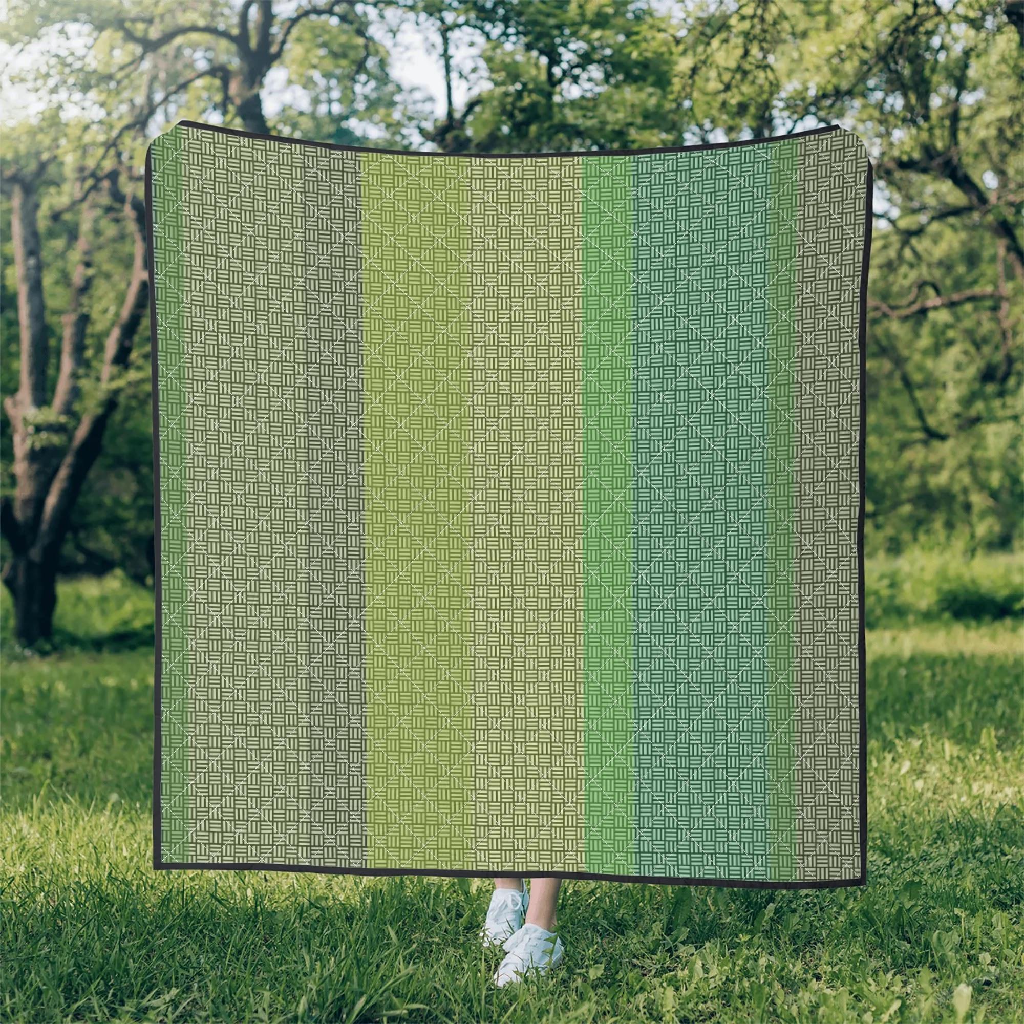 和風モダンな紋様デザイン（い草のイメージ）(夏布団) 夏布団 ユニセックス ホームデコレーション アート 和風 モダン 紋様 夏 涼やか い草 グリーン グラデーション cut