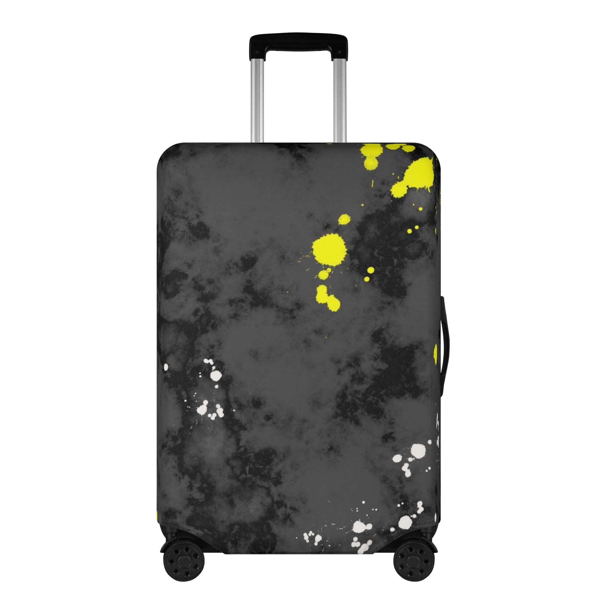 飛沫(スーツケースカバー) スーツケースカバー ユニセックス アクセサリー アート グレー ブラック イ..
