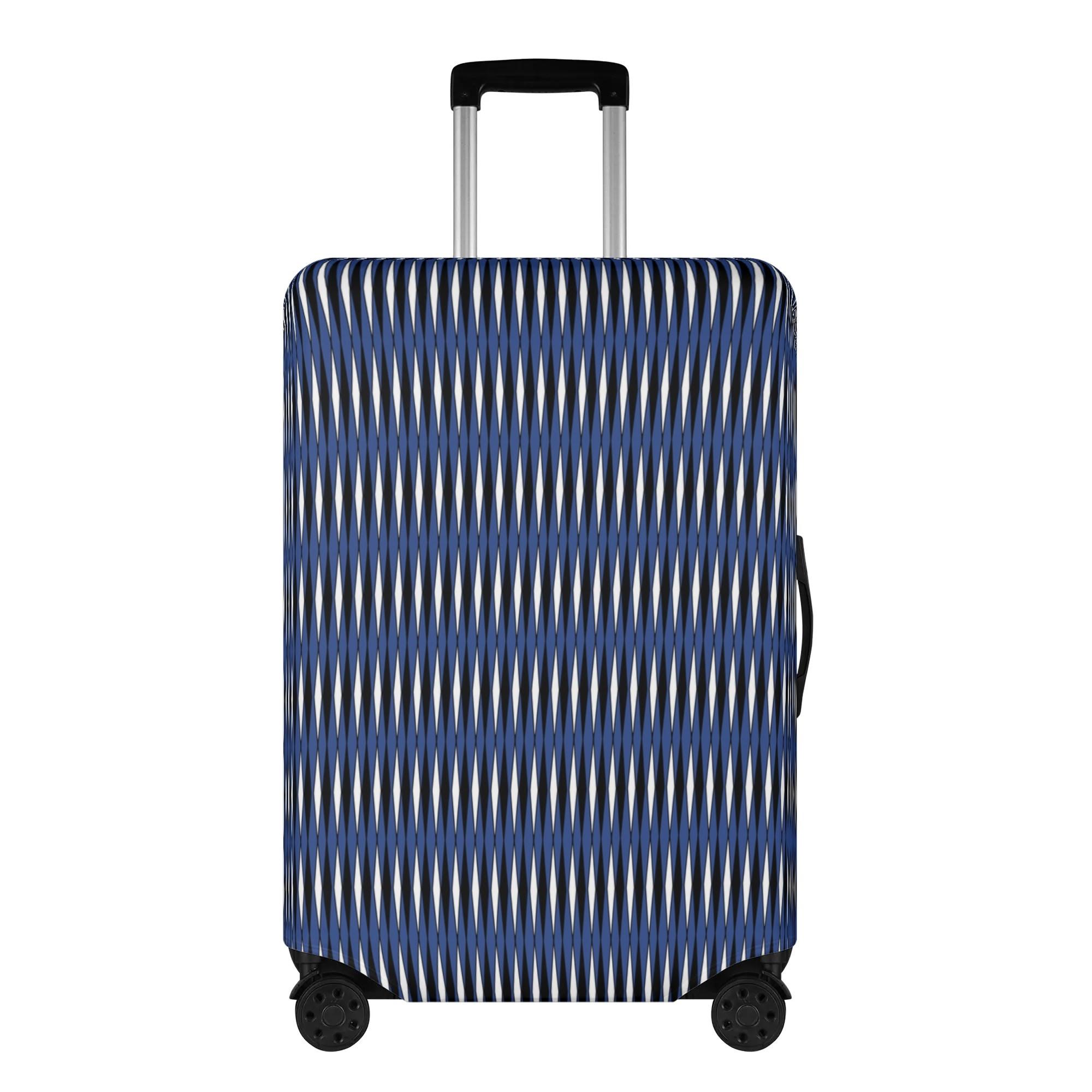 シャープ(スーツケースカバー) スーツケースカバー ユニセックス アクセサリー アート 旅行 旅 ビジネス メンズ 男性 青 黒 パターン柄 cut