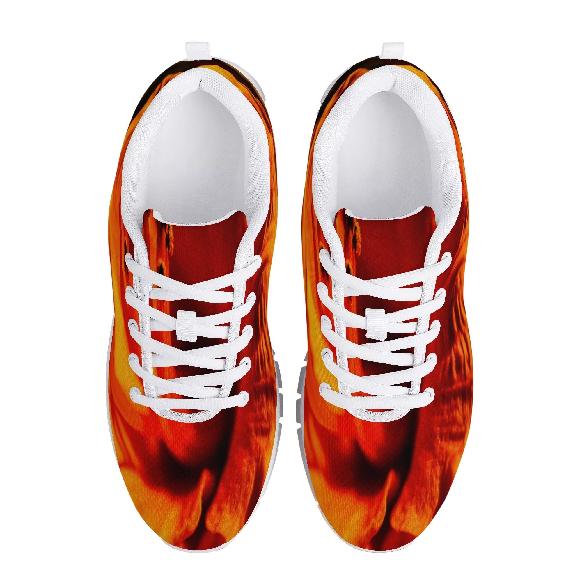 深いオレンジと黒のコラージュ(ランニングシューズ) ランニングシューズ レディース メンズ シューズ ..