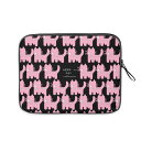 ねこのひげあつめ。どうしてこうなった?くろぴんく(アイパッドケース) アイパッドケース ユニセックス バッグ 動物 ピンク 猫 ねこ ブラック ケース nanaronnicoron