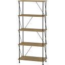 ツイストロック オープンラック5段 OAK NA オークナチュラル 組立品【代引不可】
