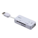 Digio2 USB2.0 Type-C SD-microSDカードリーダーライター CRW-CSD90W ホワイト(2)