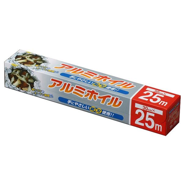 ■商品内容【ご注意事項】この商品は下記内容×5個セットでお届けします。手にやさしい紙刃を使用盛付やオーブン料理に■商品スペックパッケージサイズ（約）幅31×奥行4.5×高さ4.5cmホイルサイズ（約）幅30cm×長さ25mアルミニウム箔■送料・配送についての注意事項●本商品の出荷目安は【3 - 6営業日　※土日・祝除く】となります。●お取り寄せ商品のため、稀にご注文入れ違い等により欠品・遅延となる場合がございます。●本商品は仕入元より配送となるため、沖縄・離島への配送はできません。