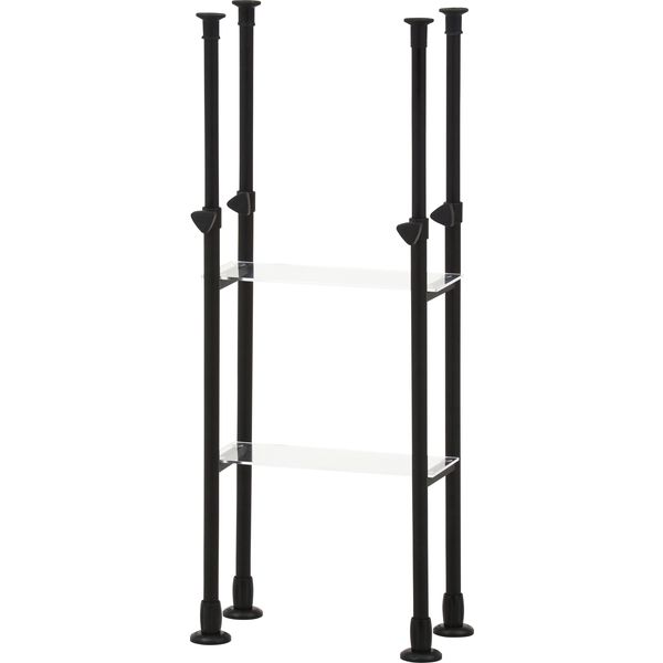 上置き突っ張りシェルフ BK ブラック 組立品【代引不可】