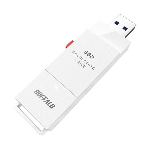 BUFFALO バッファロー 外付けSSD 2TB ホワイト SSD-SCT2.0U3WA