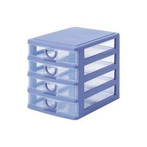 （まとめ）サンコープラスティック レターケース エルピス AL-4 Sブルー【×2セット】