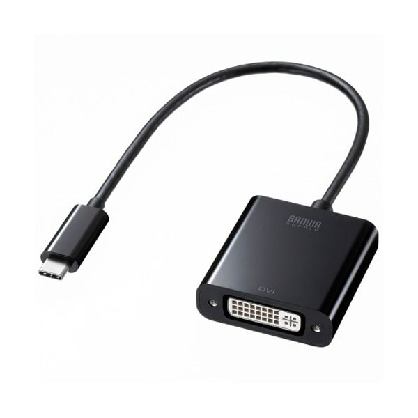 （まとめ） サンワサプライ USB Type C-DVI変換アダプタ（1080p） AD-ALCDV 1個 【×2セット】