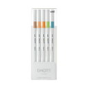 (まとめ)三菱鉛筆 水性サインペン EMOTT5色セット No.6 ネイチャーカラー PEMSY5C.NO6 1パック【×3セット】(3)
