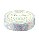 (まとめ) ニチバンプチジョア マスキングテープ 15mm×18m 花とミツバチ(ピンク×ブルー) PJMT-15S045 1巻 【×10セット】