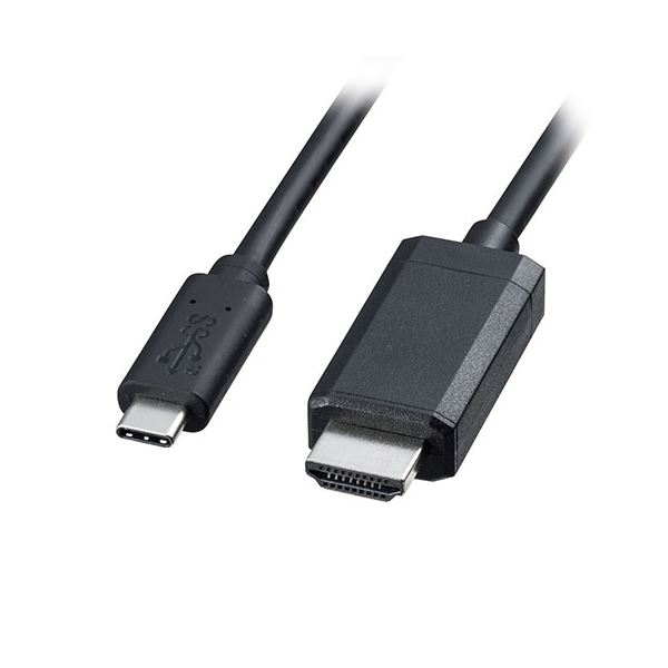 ■商品内容DisplayPort ALT モード対応のUSB Type-Cポートを持つパソコンにHDMI入力端子を持つテレビ、ディスプレイモニタ、プロジェクターなどを直接接続するための変換アダプタケーブルです。●DisdplayPort Altモードに対応したUSB Type-CポートをHDMIに変換し、HDMI入力端子を持つ液晶テレビやディスプレイ、プロジェクターなどに映像と音声を出力できます。●4K出力に対応した機器であれば、高精細の4Kコンテンツを4Kに対応した大画面の液晶テレビやディスプレイに出力できます。最大解像度4K/60Hz対応。※本体・ディスプレイ・ケーブルなどすべてが4K/60Hzに対応している環境が必要です。●ドライバ不要で、ケーブルを挿すだけで簡単に使用できます。●パソコンの画面を大画面のディスプレイやプロジェクターに拡張、複製(ミラーリング)する事ができます。【ご注意】※映像出力対応のUSB Type-Cポート(Displayport Alternate Mode)に対応しています。※すべてのUSB Type-C 搭載端末機器がDisplayPort Altモードに対応しているわけではありません。詳しくは端末機器の取扱説明書をご確認いただくか、各メーカーにお問合せください。※接続した機器側から音声を出力する場合は、設定が必要な場合があります。詳しくは接続機器の取扱説明書を御確認下さい。※接続する機器のUSB端子からの電力で動作します。電力供給が安定しない機器の場合動作しないまたは、動作が不安定になる場合があります。※HDMI出力のパソコン、AV機器からType-Cポート入力ポートを持つディスプレイやテレビへの接続はできません。※環境、機器により、正常に動作しない場合があります。すべての機器での動作を保証するものではありません。■商品スペック■ケーブル長 : 約3m(コネクタの両端含む)■ケーブル外径 : 約5.2■コネクタ形状 : USB Type-Cコネクタオス - HDMIプラグ(HDMIコネクタオス)※HDMI タイプAコネクタオス■規格 : DisplayPort Ver 1.2/HDMI 2.0■対応機種 : パソコン 各社パソコン、タブレットPC、Apple MacBook、MacBook Proシリーズなど※USB Type-Cポート(DP alt mode対応)を持っている機種に対応します。※Thunderbolt3(USBType-C)ポートを持っている機種に対応しますディスプレイ・テレビ HDMI(HDMIタイプA)入力端子を持つ各社ディスプレイ・テレビ・プロジェクタなど※すべてのUSB Type-C 搭載端末機器がDisplayPort Altモードに対応しているわけではありません。詳しくは端末機器の取扱説明書をご確認いただくか、各メーカーにお問合せください。※音声出力対応の機種では、HDMI機器への音声出力ができます。※接続した機器側から音声を出力する場合は、設定が必要な場合があります。詳しくは接続機器の取扱説明書を御確認下さい。※各解像度に対応したケーブルやテレビ、ディスプレイが必要です。※接続する機器のUSB端子からの電力で動作します。電力供給が安定しない機器の場合動作しないまたは、動作が不安定になる場合があります。※HDMI出力のPC、AV機器からUSB Type-Cポート(DP alt mode対応)への入力はできません。※環境、機器により、正常に動作しない場合があります。すべての機器での動作を保証するものではありません。■認証 : 取得なし■ケーブル(線材)の種別 : その他■DisplayPort Altモード規格のDisplayPort規格 : Ver.1.2■DisplayPort Altモード接続先コネクタ : HDMI■DisplayPort Altモード方向性 : あり■コネクタ : USB Type-Cオス-HDMI(HDMIタイプA)オス■解像度 : 最大3840x2160(4K60Hz対応)■ケーブル長 : 約3m(コネクタ両端)■色 : 黒■ケーブル径 : 約5.2mm■準拠規格 : DP alt mode/HDMI2.0■送料・配送についての注意事項●本商品の出荷目安は【4 - 6営業日　※土日・祝除く】となります。●お取り寄せ商品のため、稀にご注文入れ違い等により欠品・遅延となる場合がございます。●本商品は仕入元より配送となるため、沖縄・離島への配送はできません。【 KC-ALCHD30K 】