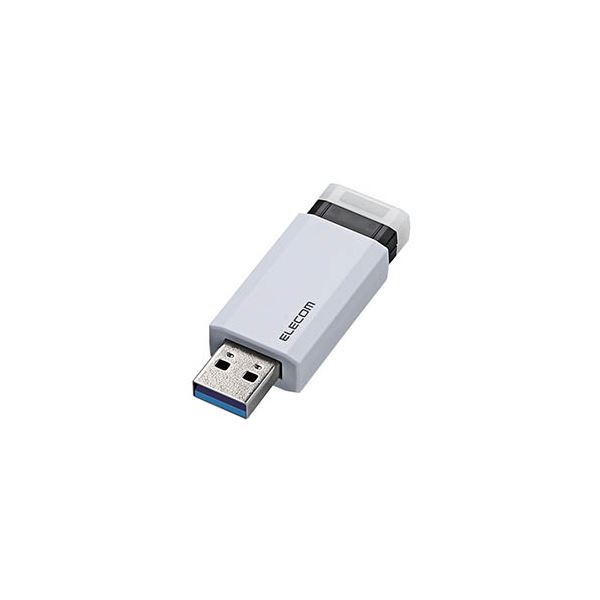 エレコム USBメモリー／USB3.1（Gen1）対応／ノック式／オートリターン機能付／32GB／ホワイト MF-PKU3032GWH