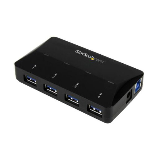 StarTech.com 4ポート USB3.0ハブ 2.4A急速充電専用ポート搭載 ブラック ST53004U1C 1個 StarTech.com 4ポート USB3.0ハブ 2.4A急速充電専用ポート搭載 ブラック ST53004U1C 1個