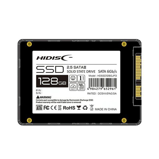 ハイディスク2.5インチ SATA接続 内蔵SSD 128GB HDSSD128GJP3 1台 ハイディスク2.5インチ SATA接続 内蔵SSD 128GB HDSSD128GJP3 1台