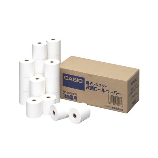 カシオ計算機 ロールペーパー20個入り 58mm×60mm 1箱(20個入) RP-5860-TW カシオ計算機 ロールペーパー20個入り 58mm×60mm 1箱(20個入) RP-5860-TW