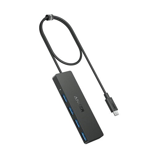 アンカージャパン ANKER USB-C データハブ(4-in-1 5Gbps) 60cmケーブル ブラック A8309012 1個 アンカージャパン ANKER USB-C データハブ(4-in-1 5Gbps) 60cmケーブル ブラック A8309012 1個
