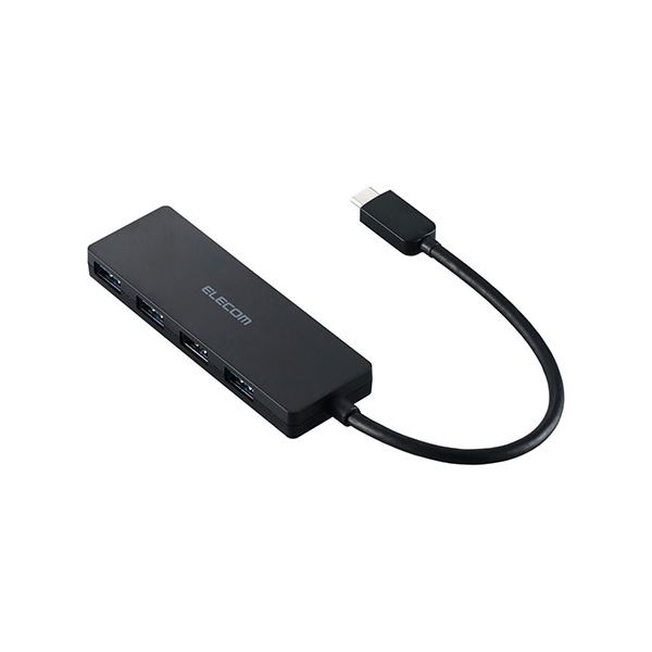 エレコム USB Type-C 4ポートUSB5Gbpsハブ 15cm ブラック U3HC-H040BK