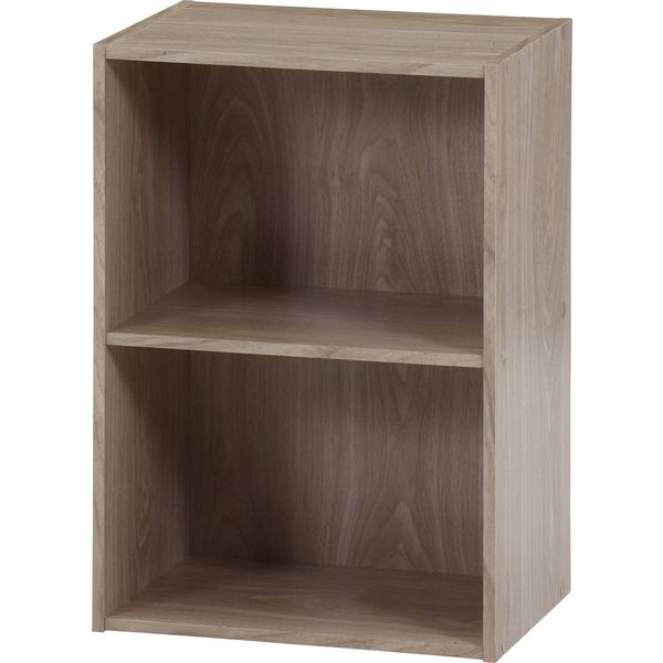 カラーボックス2段 アッシュグレー 組立品【代引不可】