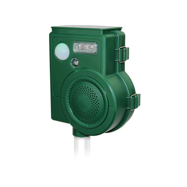 SaiEL ソーラー充電式 害鳥害獣撃退器 3種の音で撃退/LEDフラッシュ/太陽光発電/地面に挿すだけ SLI-SC..