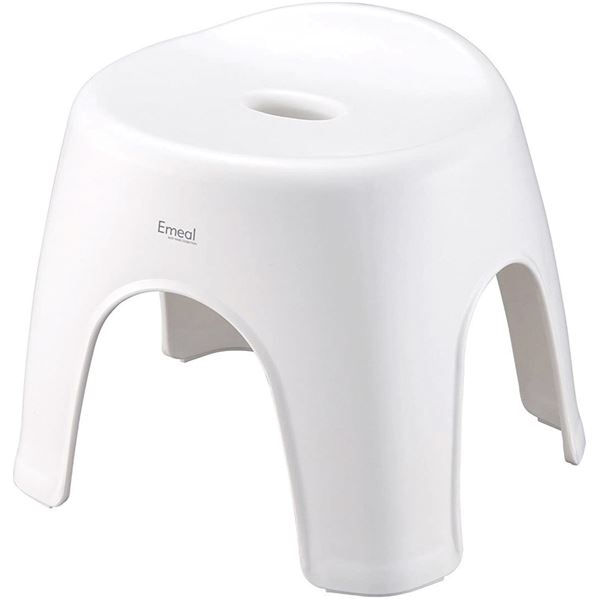 【3個セット】 バスチェア 風呂椅子 座面高約28cm 約幅34.9cm ホワイト 通気性抜群 抗菌効果 Emeal エ..