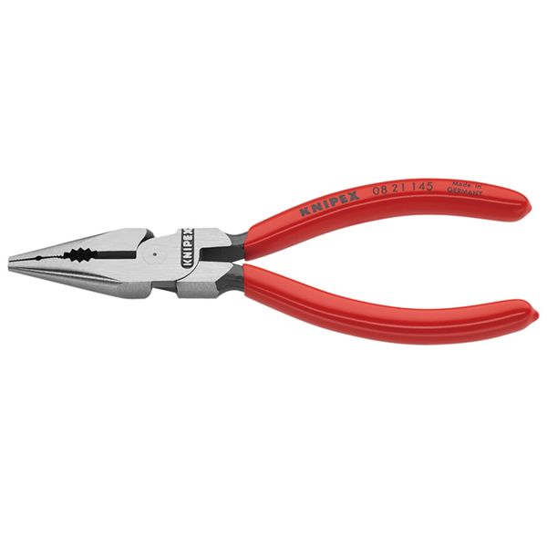KNIPEX クニペックス ニードルノーズペンチ プラスチックコーティング 全長145mm パック入 0821-145SB